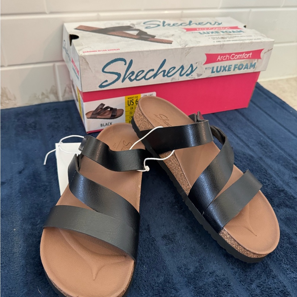 NWT and Box - Skechers Slip On Sandals